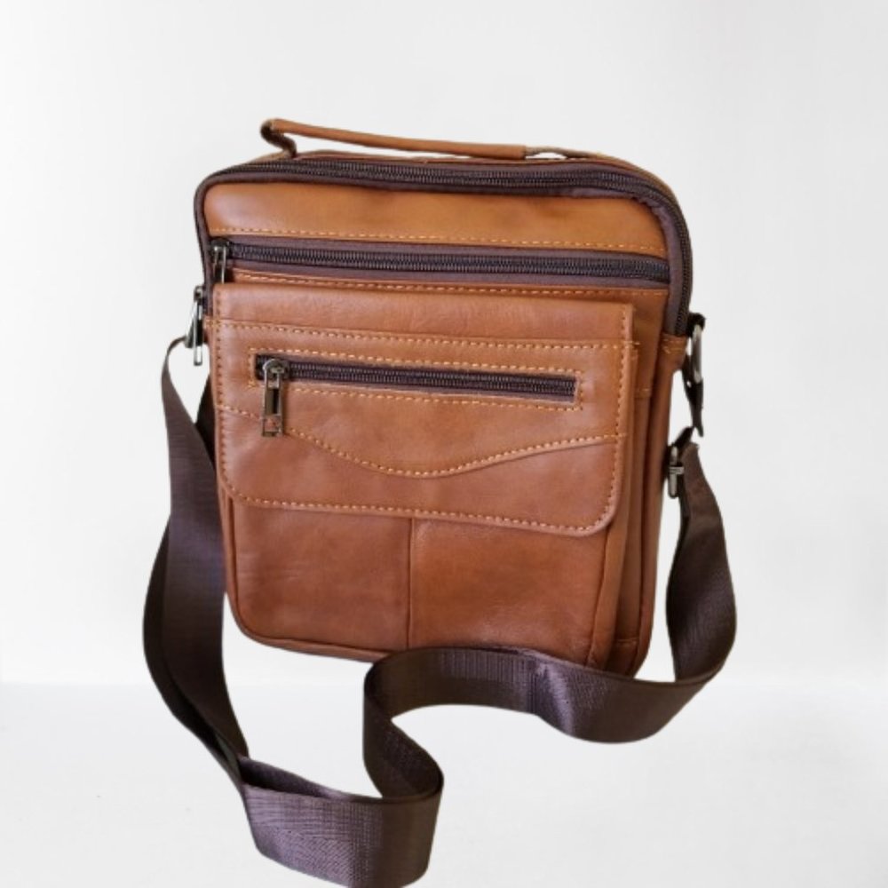 NEW! Beautiful Genuine Leather Messenger/Shoulder/Crossbody Bag w/Adjust. Strap